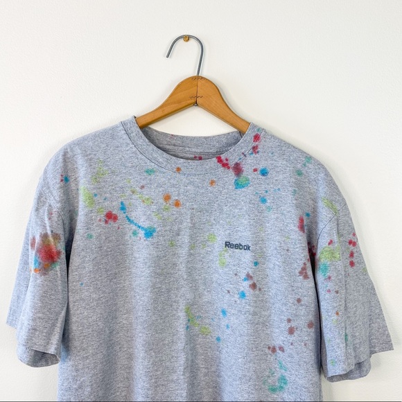 REEBOK gray small tie dye short sleeve classic - Picture 3 of 6